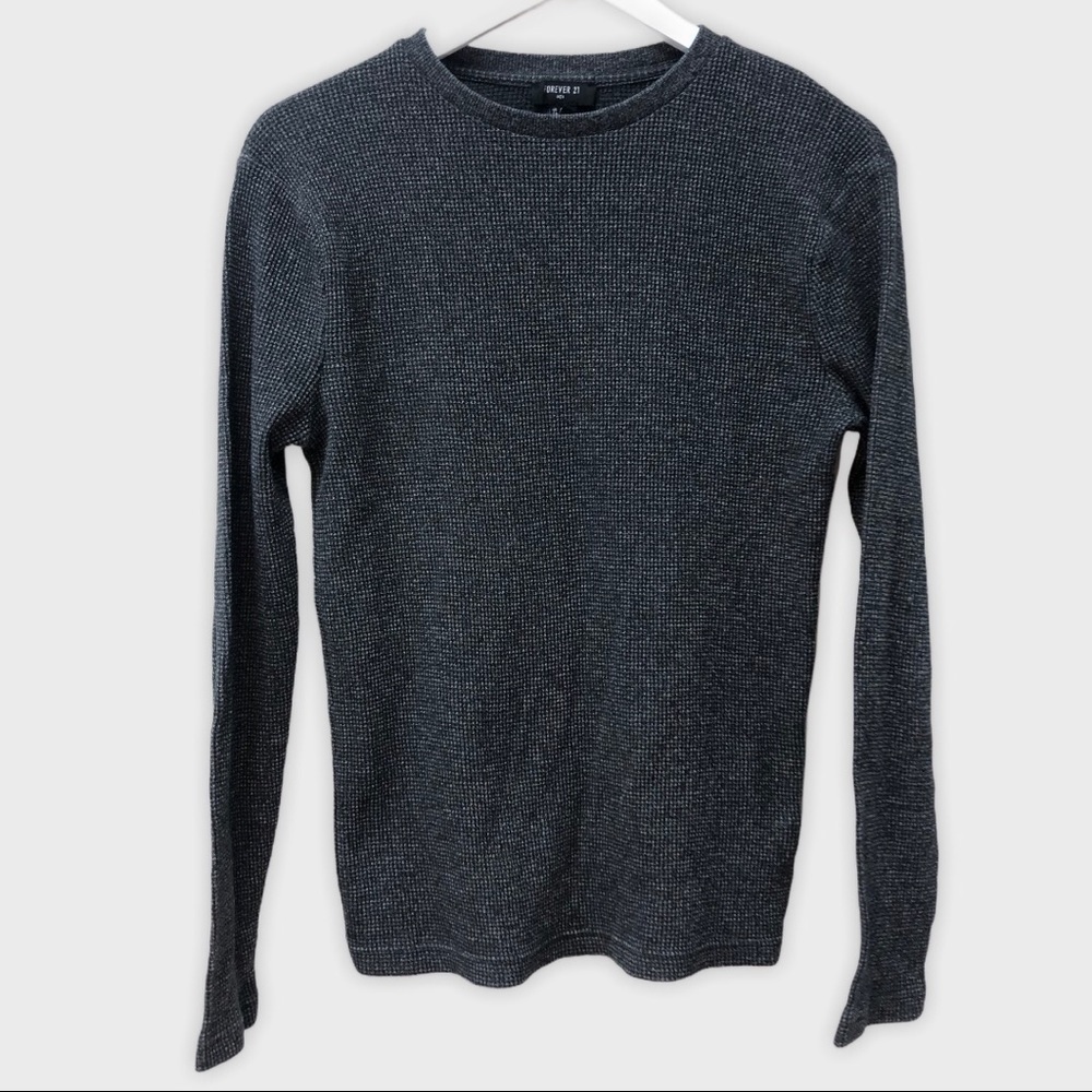 5/$20‎ FOREVER 21 men marled thermal long sleeve shirt